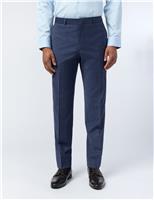 Slim Fit Wool Blend Textured Performance Trousers