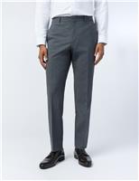 Ted Baker Slim Fit Wool Rich Flat Front Performance Trousers Charcoal