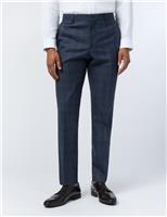 Slim Fit Wool Rich Check Performance Trousers