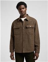 Relaxed Fit Wool Blend Overshirt