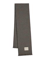 Pure Wool Check Wide Scarf