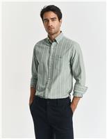 Regular Fit Pure Cotton Striped Oxford Shirt