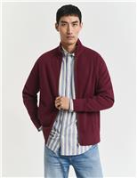 Pure Cotton Funnel Neck Zip Up Cardigan