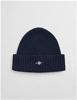 Cotton Rich Knitted Beanie Hat
