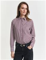 Pure Cotton Striped Collared Shirt