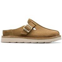 Clarks Suede Slip-On Shoes Sand