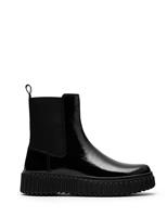 Patent Leather Flatform Ankle Boots