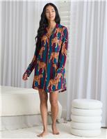 Jersey Tiger Striped Revere Nightshirt