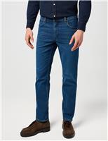 Wrangler Greensboro Straight Fit Cotton Rich Jeans Blue Denim