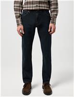 Wrangler Greensboro Straight Fit Cotton Rich Jeans Blue Denim