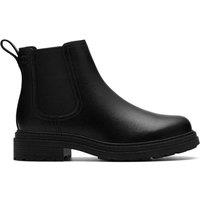 Clarks Wide Fit Leather Chelsea Boots Black