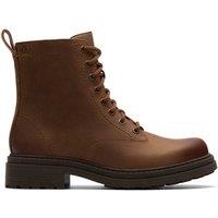 Clarks Leather Lace Up Ankle Boots Brown