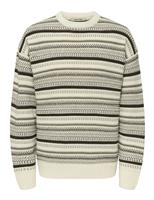 Cotton Rich Striped Crew Neck Jumper