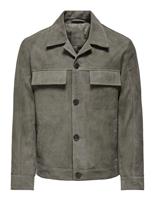 Suede Overshirt Jacket