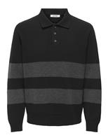 Cotton Rich Striped Knitted Polo Shirt