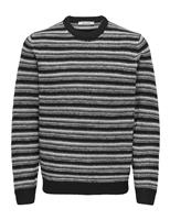 Crew Neck Striped Long Sleeve Sweatshirt