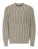 Cotton Rich Cable Knit Crew Neck Jumper