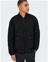 Quilted Bomber Jacket