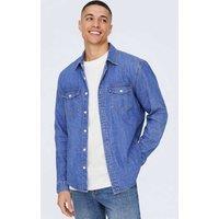 ONLY & SONS Denim Shirt Blue Denim