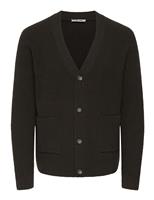 Cotton Rich Textured V-Neck Cardigan