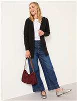 Cotton Rich Textured Edge to Edge Cardigan