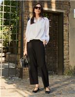 Ponte Straight Leg Cropped Trousers