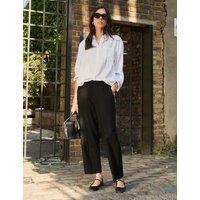 BAUKJEN Ponte Straight Leg Cropped Trousers Black