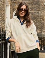 Cotton Rich Half Zip Hoodie