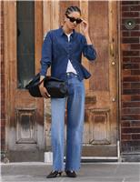 Denim Collared Button Through Shirt