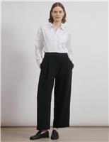 Tailored Barrel Leg Ankle Grazer Trousers