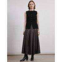 Textured Round Neck Waistcoat