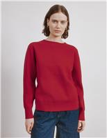 Crew Neck Knitted Sweatshirt with Wool