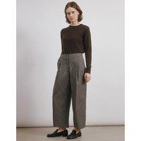 Dogtooth Wide Leg Ankle Grazer Trousers