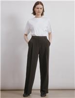 Tailored Pleated Wide Leg Trousers