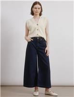 Albaray Denim Straight Leg Culottes Indigo
