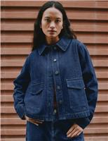 Pure Cotton Denim Relaxed Jacket