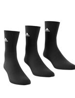 Adidas 3pk Cotton Rich Cushioned Ankle High Socks White Mix