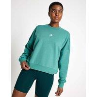 Adidas Essentials Feelcozy Cotton Rich Sweatshirt Turquoise