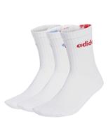 3pk Linear Cotton Rich Ankle High Socks