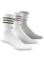 3pk Cotton Rich Striped Ankle High Socks