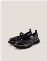 Kids Patent Glitter Star Mary Jane Shoes (10 Small - 4 Large)