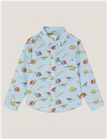 Pure Cotton Dino Print Shirt (2-13 yrs)