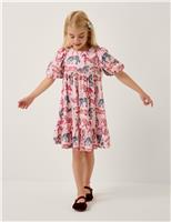 Horse Print Tiered Party Dress (3-13 Years)