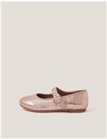 Kids Shimmer Mary Jane Ballet Pumps (7 Small-4 Large)