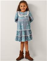 Pure Cotton Paisley Tiered Dress (3-15 Years)
