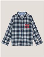Pure Cotton 73 Logo Check Shirt (2-13 Yrs)