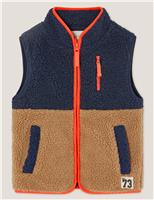 Borg Colour Block Gilet (2-13 Yrs)