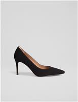 Suede Stiletto Heel Pointed Court Shoes