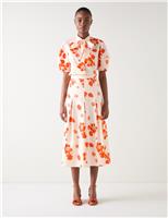 Cotton Rich Floral Cropped Culottes