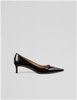 Leather Kitten Heel Court Shoes